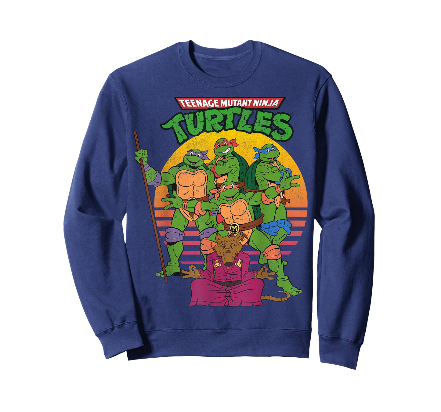 Teenage Mutant Ninja Turtles Retro Sun Group Tee-Shirt T-Shirt