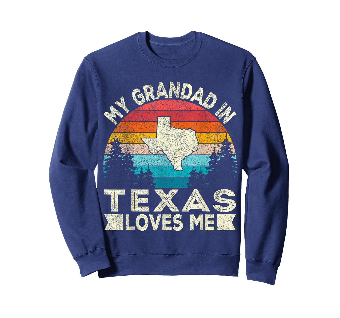 My Grandad In Texas Loves Me Retro Texas Grandpa T-Shirt