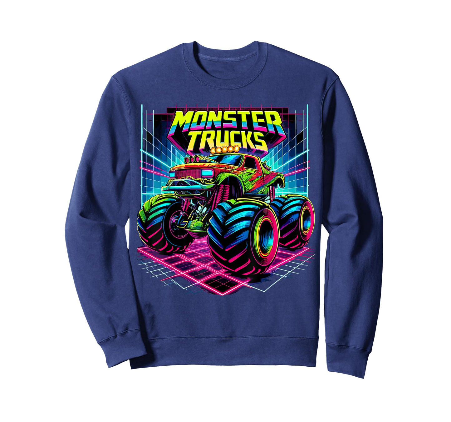 Monster Truck Birthday Party Retro Monster Trucks T-Shirt