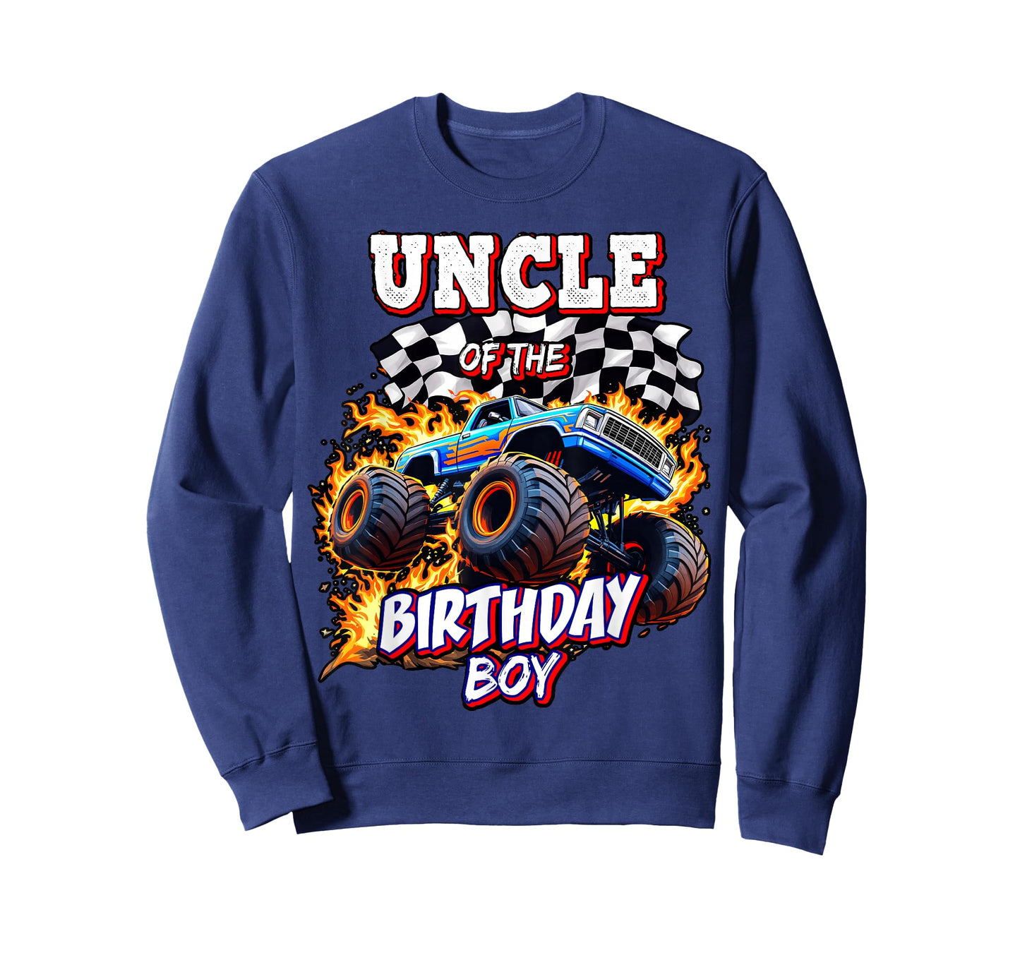 Uncle of the Birthday Boy Monster Truck Birthday Party T-Shirt
