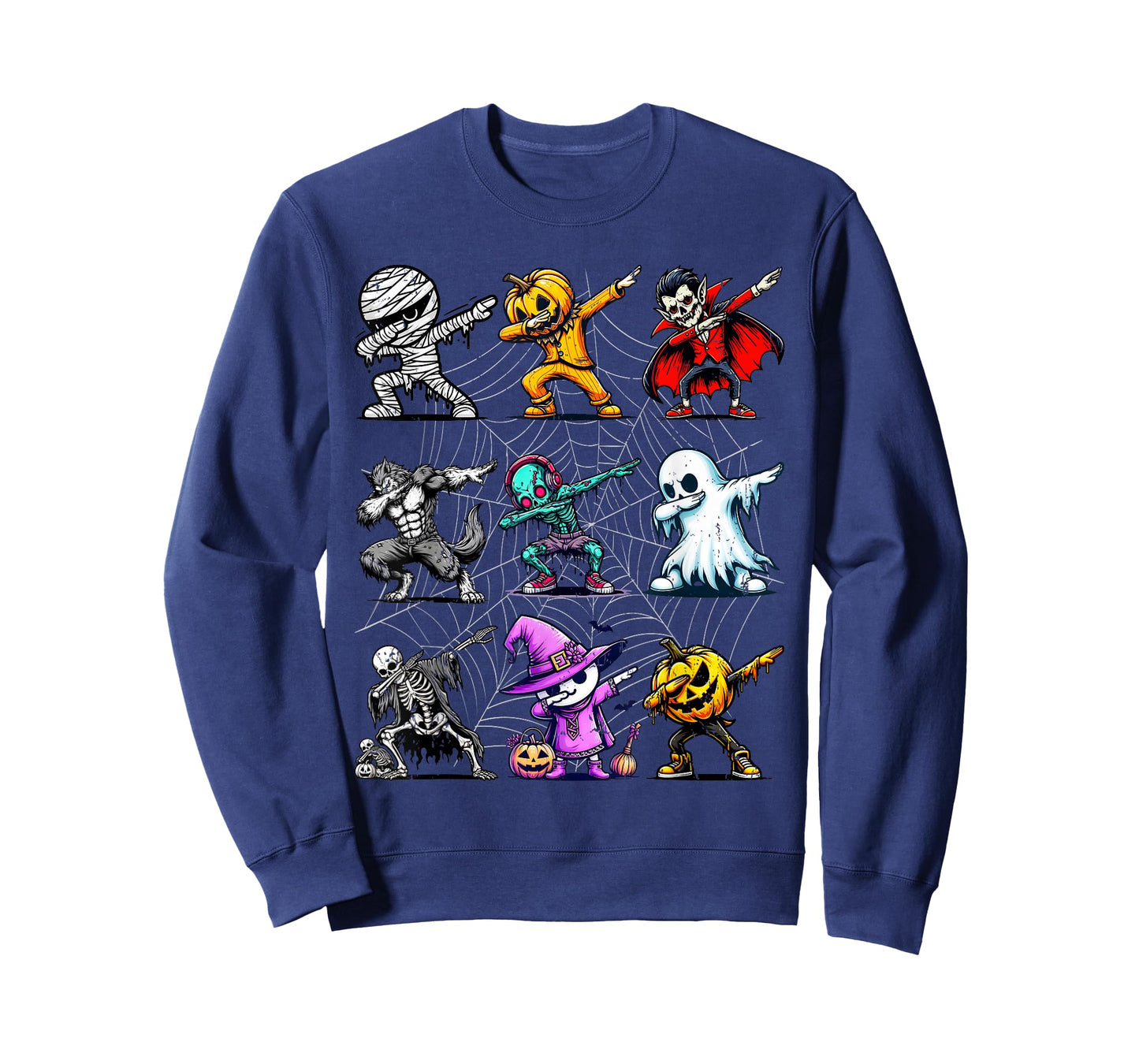 Dabbing Halloween Skeleton Zombie Ghost Pumpkin Mummy T-Shirt