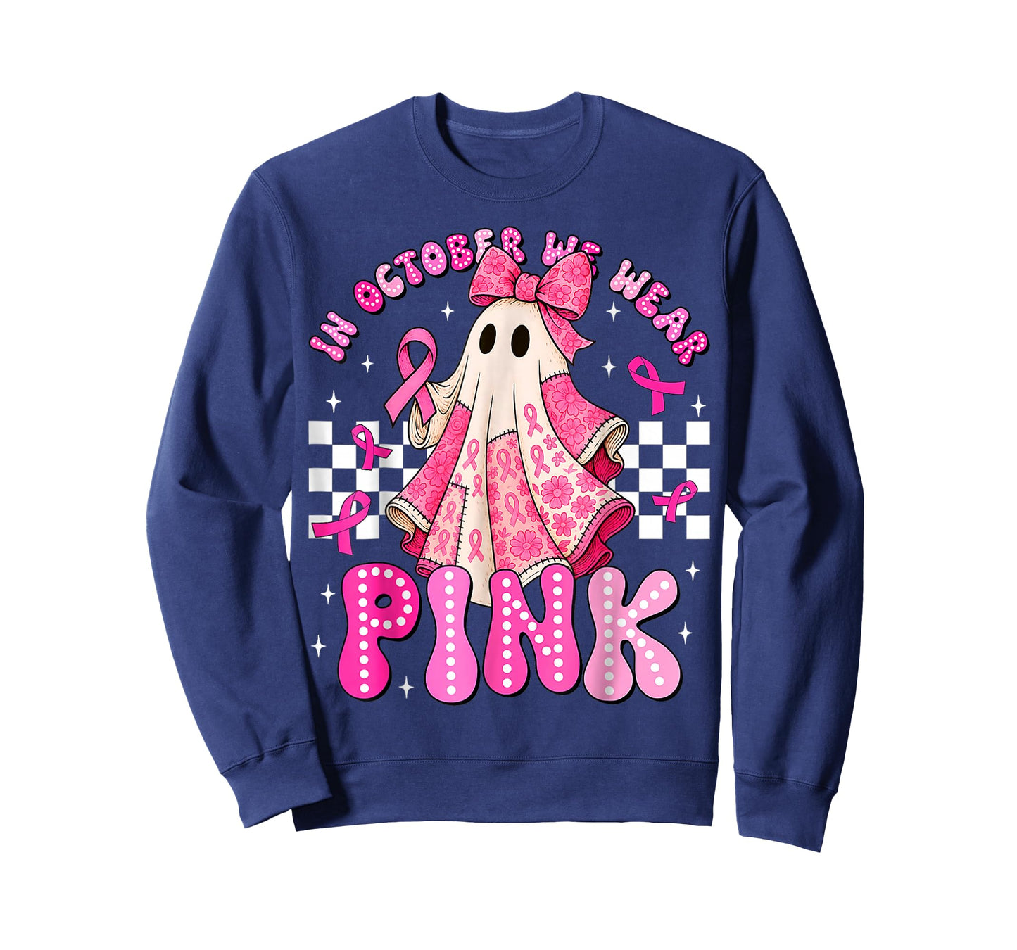 Breast Cancer Women Halloween in October We Wear Pink T-Shirt