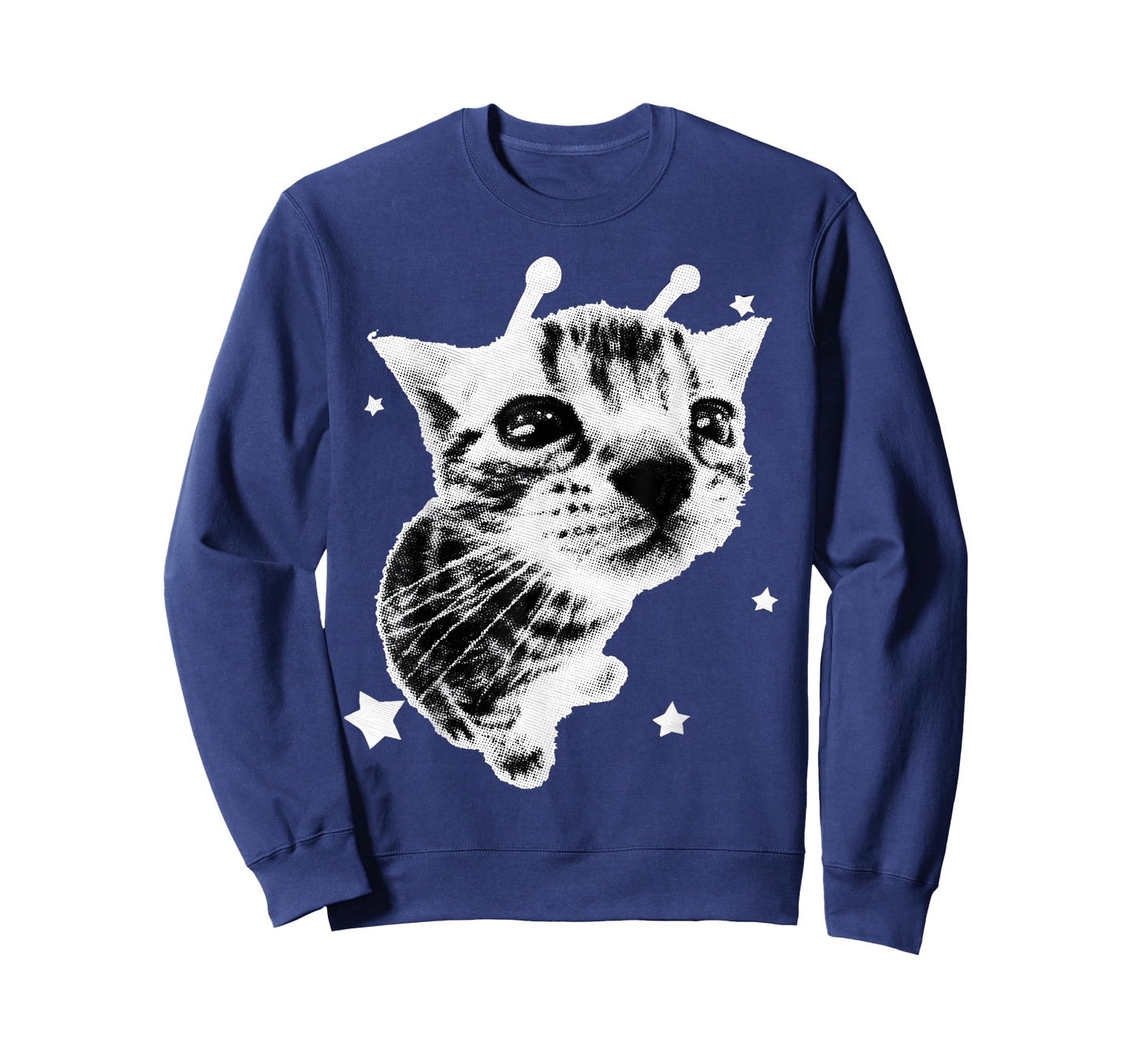 Y2K Alien Cat Meme Retro Silly Cat Vintage Kitty Funny Shirt T-Shirt