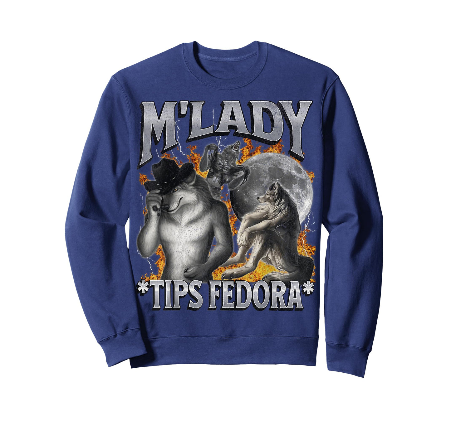 M'Lady Tips Fedora Funny Cringe Werewolf Meme Bootleg T-Shirt