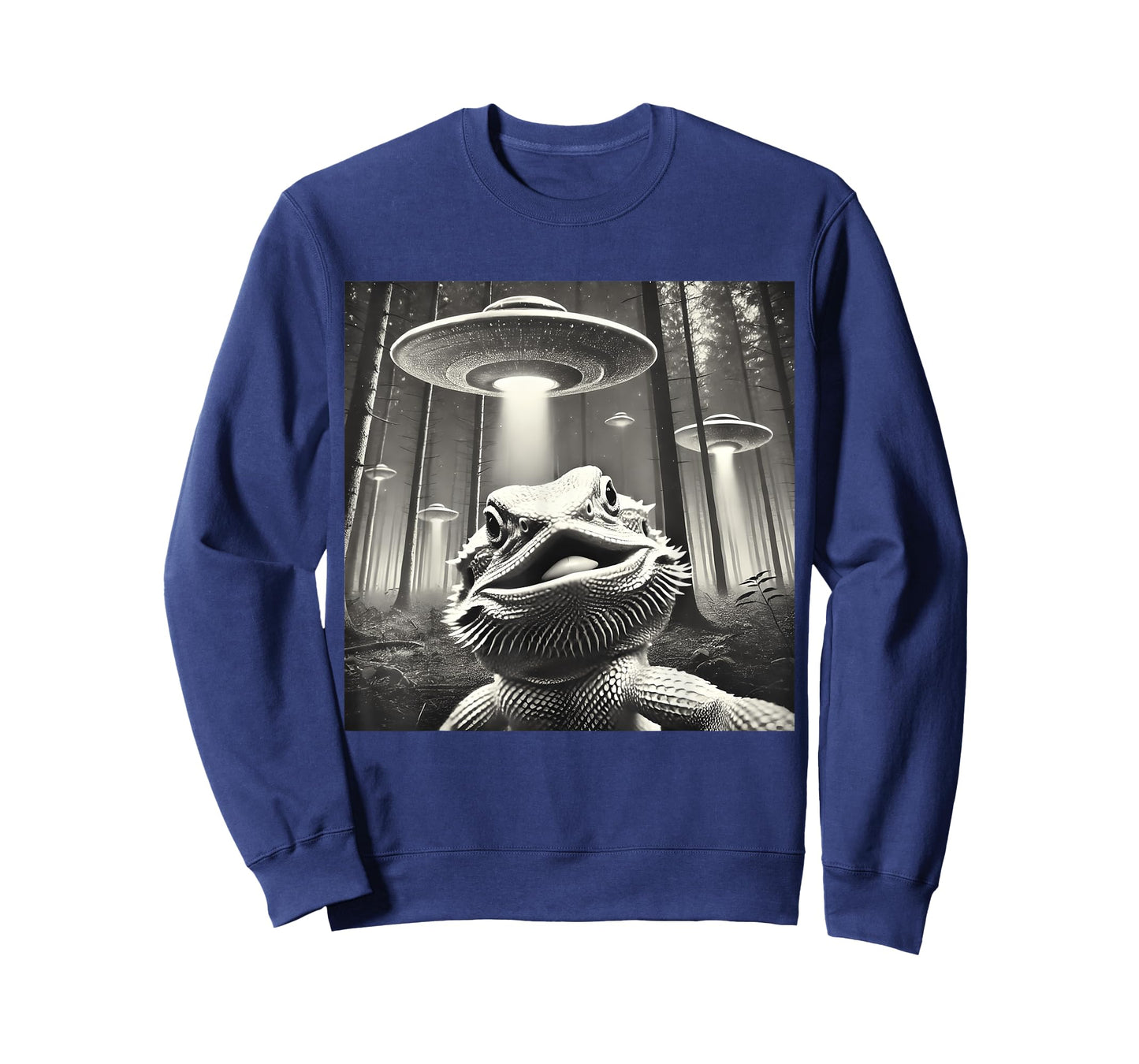 Funny Bearded Dragon Selfie UFOs Alien T-Shirt