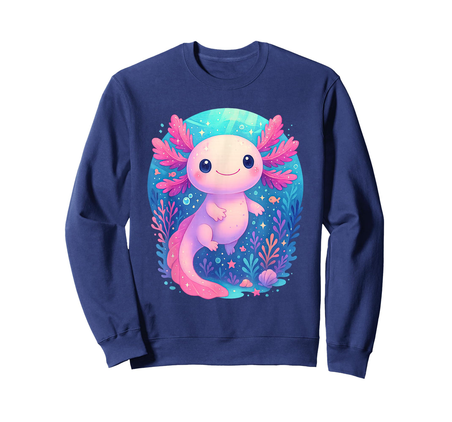 Cute Pastel Axolotl Underwater Ocean Animal T-Shirt
