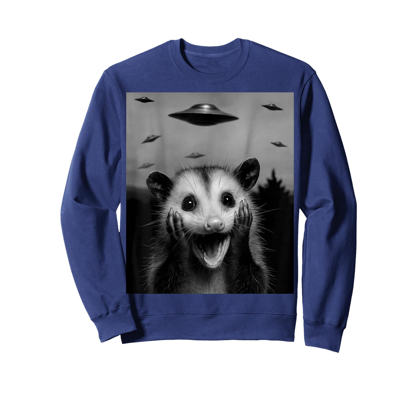 Opossum Selfie With Alien UFO Funny Gifts For Men Women Kid T-Shirt