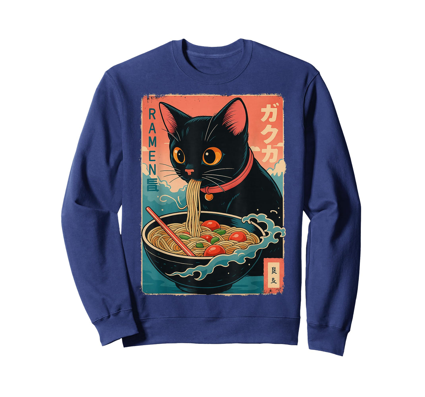 Kawaii Ramen Cat Y2K Manga Anime Style Japan Retro Noodles T-Shirt