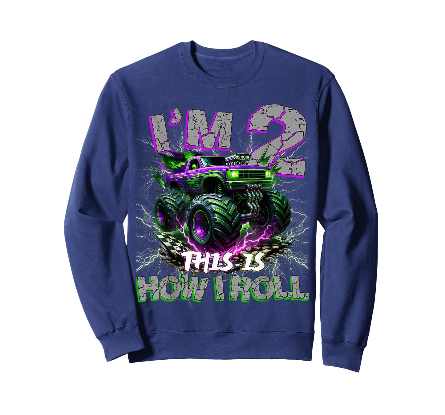 Im 2 Years Olds Monster Truck 2nd Birthday Boy Gifts Outfit T-Shirt