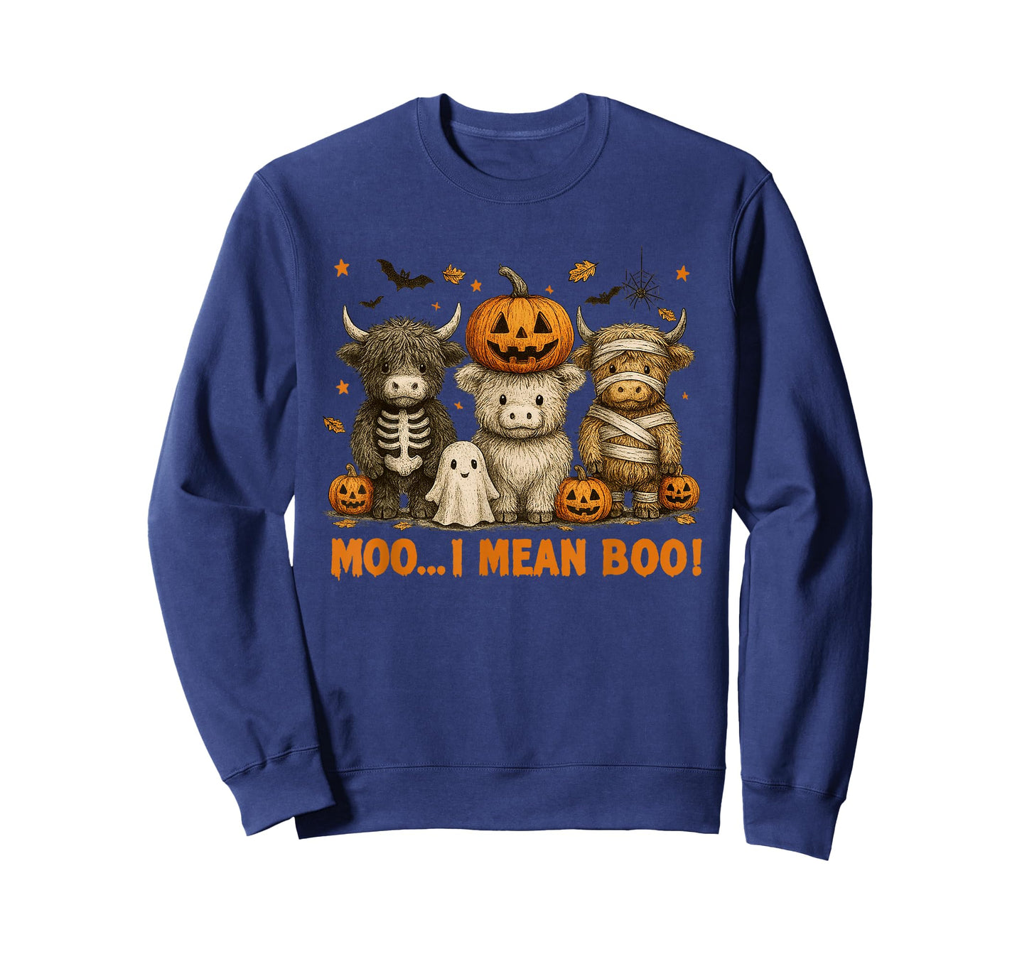 Ghost Cow Moo I Mean Boo Halloween Outfit Funny Cow Lover T-Shirt