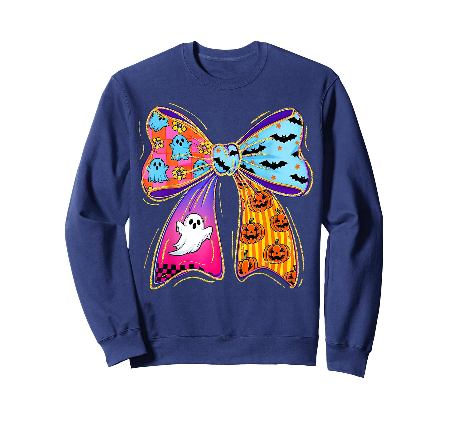 Halloween Coquette Bow Boo Ghost Fall Pumpkin Women Girls T-Shirt