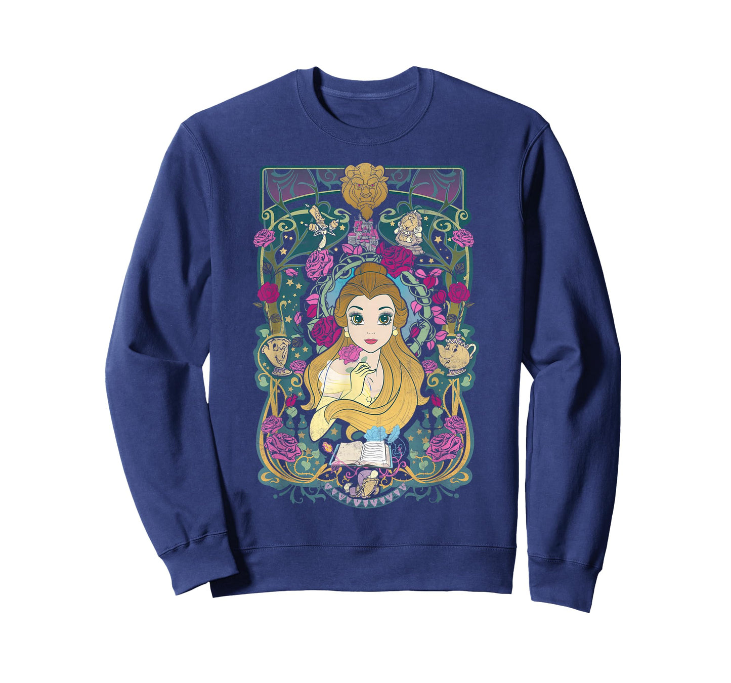 Disney Beauty and The Beast Belle Surrounded Graphic T-Shirt T-Shirt