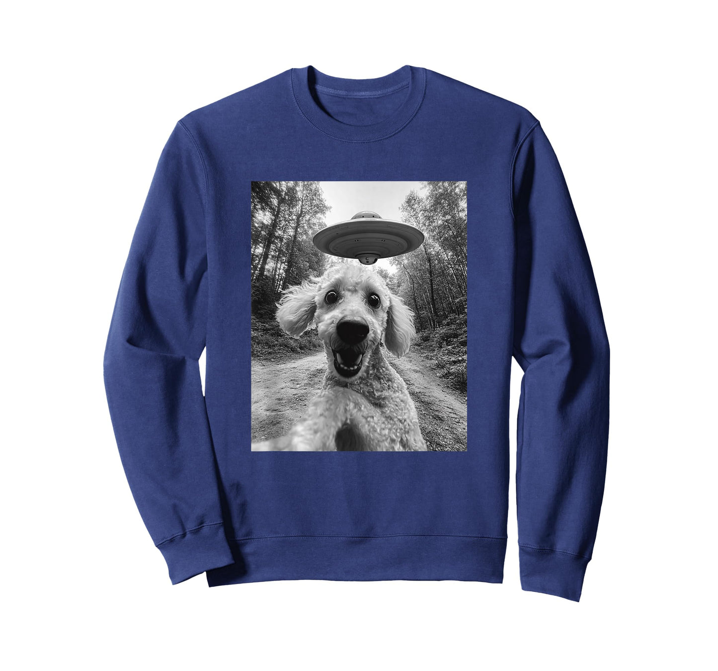 Poodle UFO Meme - Funny Poodle Selfie with UFO T-Shirt
