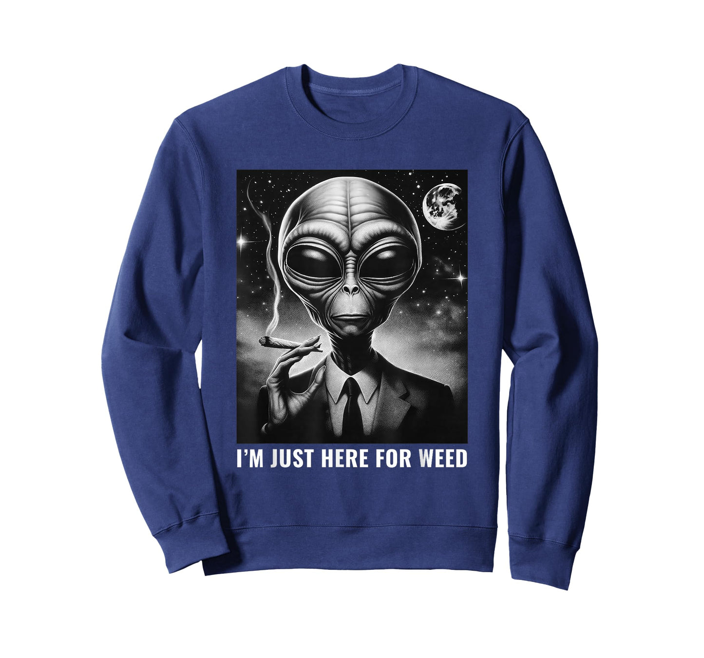 Weed Stoner Funny Alien 420 Joint Marijuana Cannabis T-Shirt