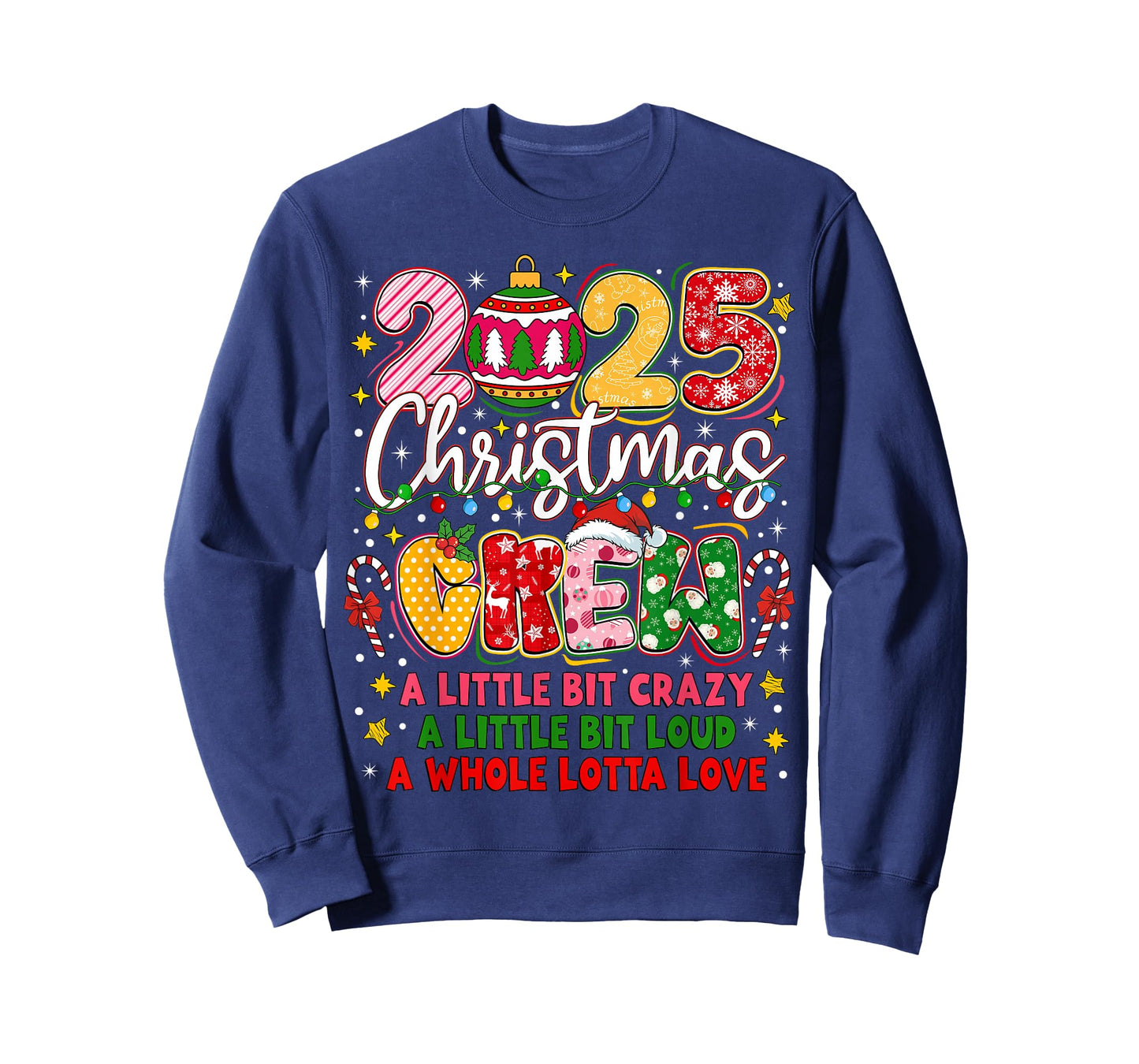Christmas Crew 2025 Family Matching Outfit Xmas Squad Santa T-Shirt