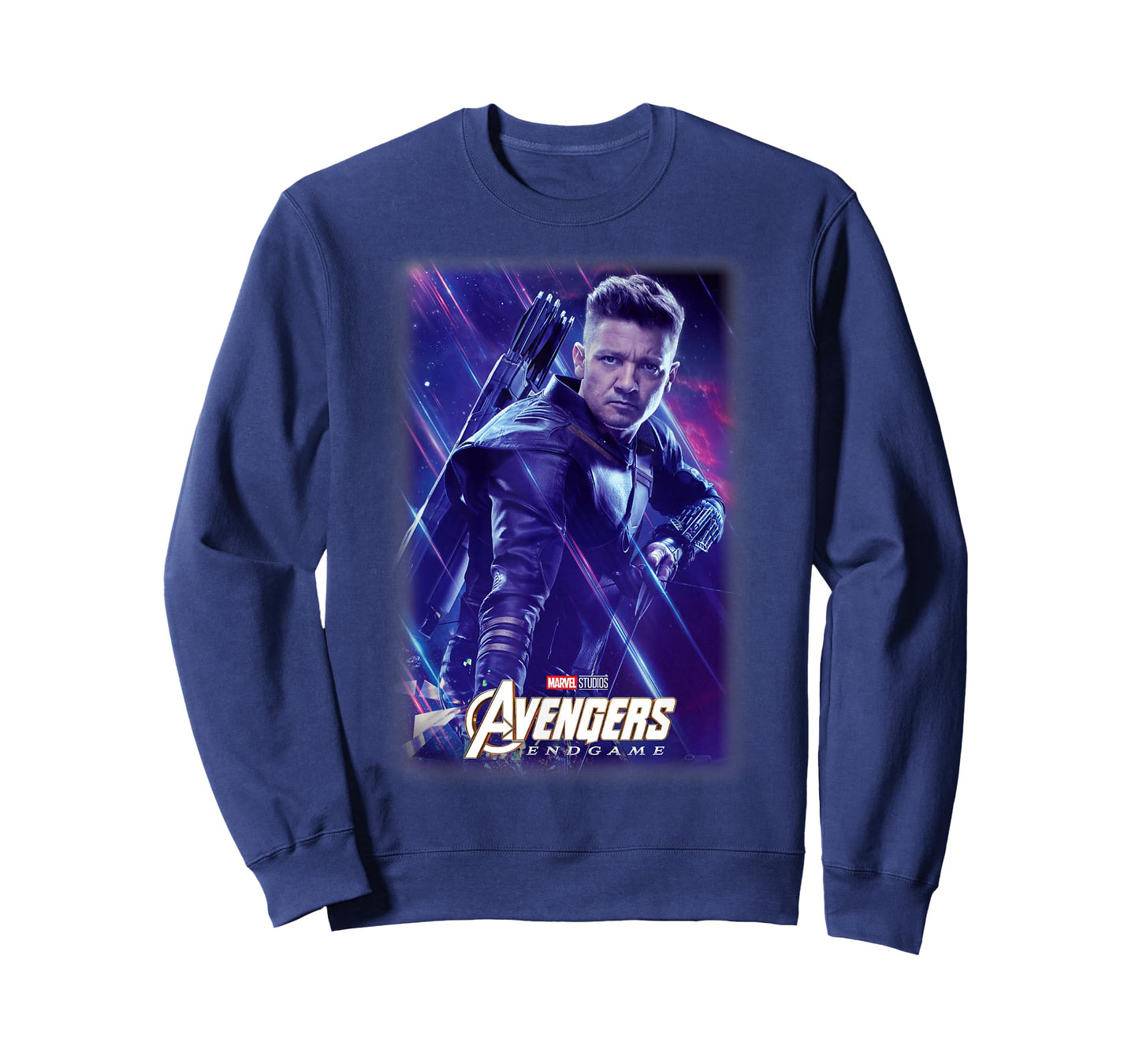 Marvel Avengers Endgame Hawkeye Galactic Poster T-Shirt Small