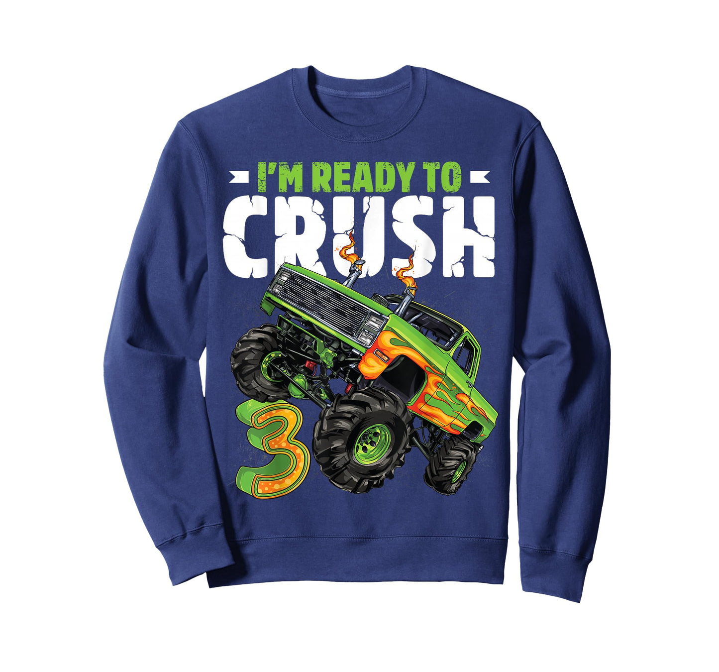 I'm Ready To Crush 3rd Birthday Boy Monster Truck 3 Year Old T-Shirt