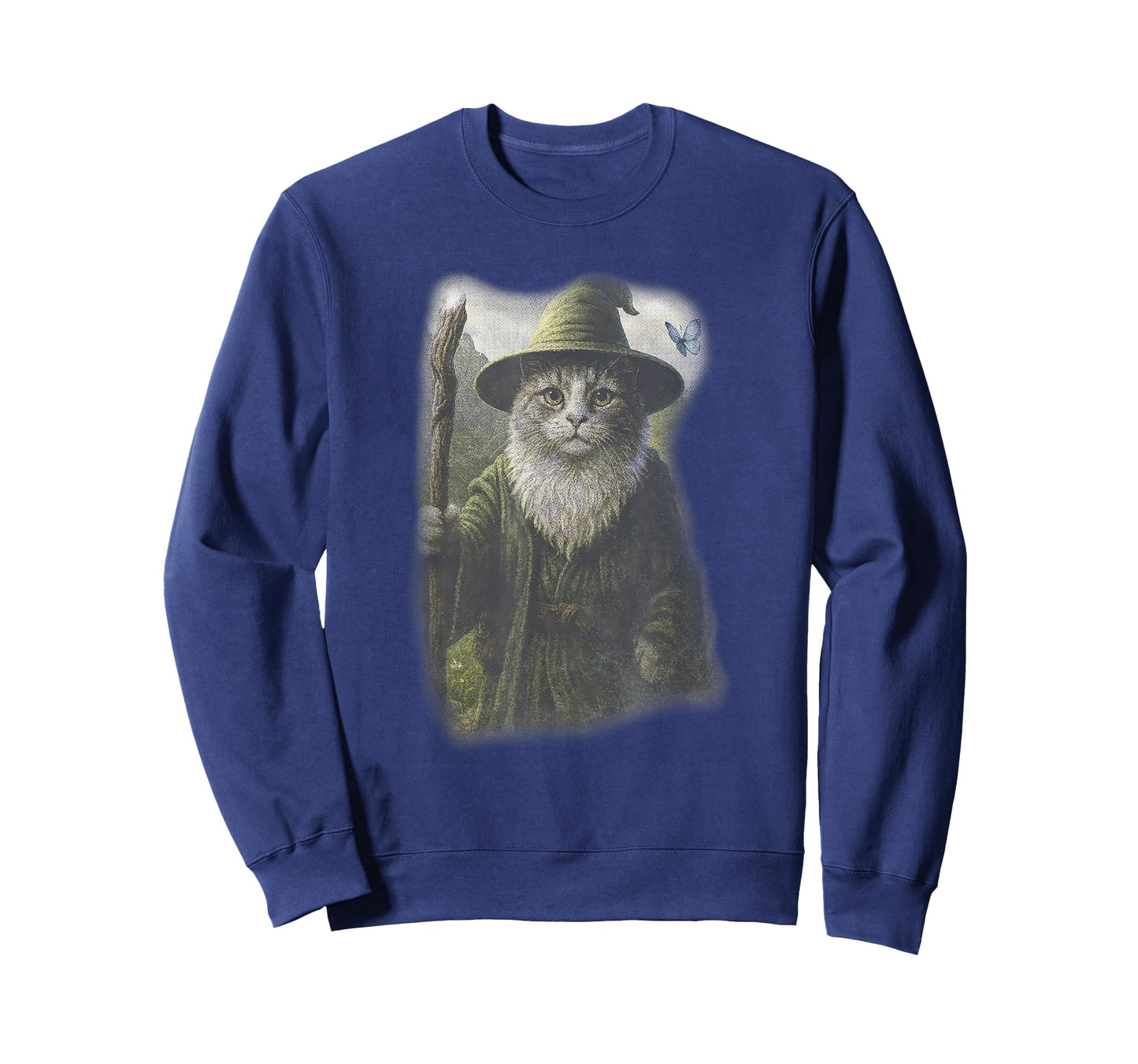 Funny Weird Kitten Wizard Ghost Cat Meme Catdalf Halloween T-Shirt