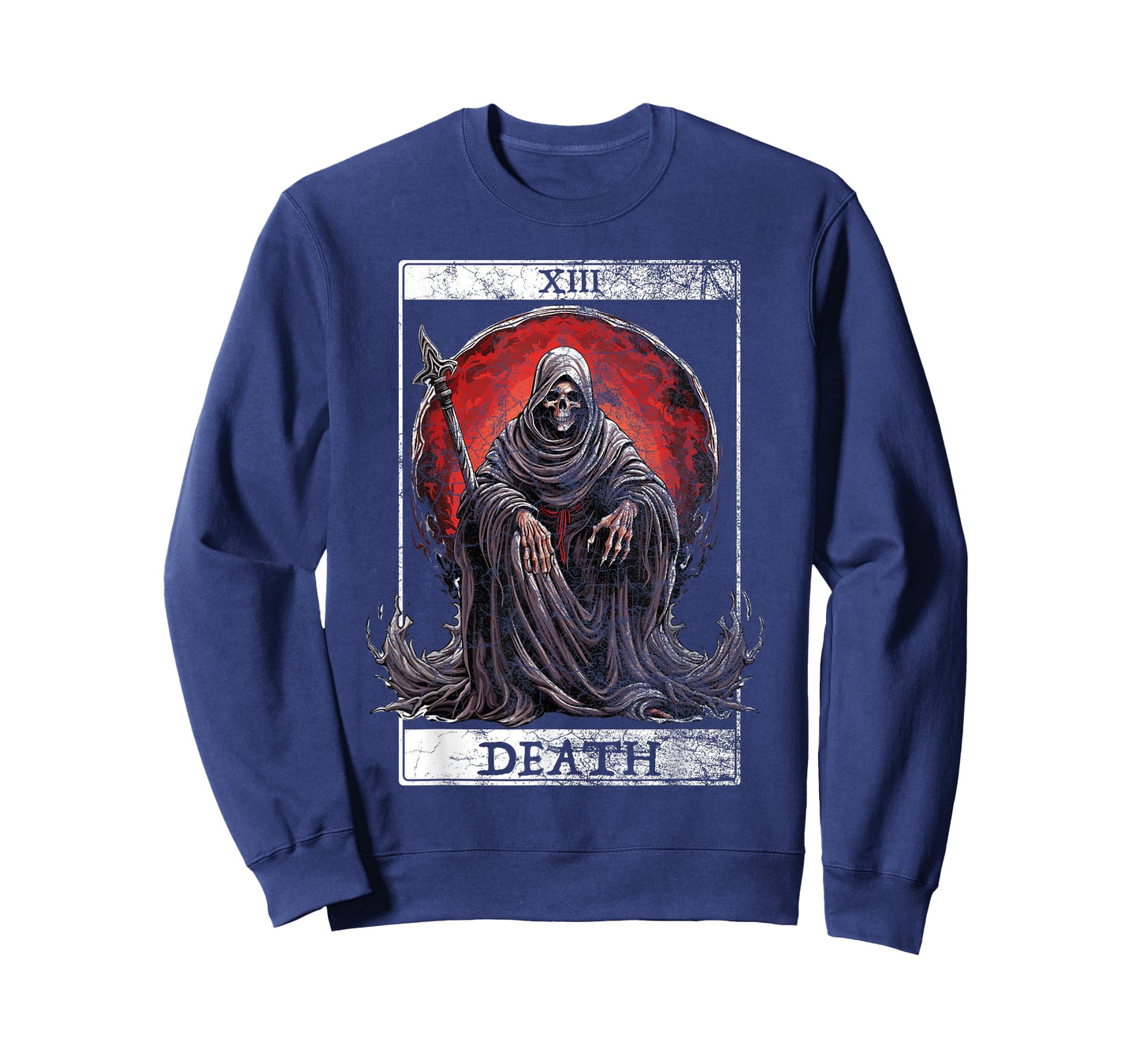 Vintage Tarot Card Death Reaper Occult Satan Unholy Horror T-Shirt