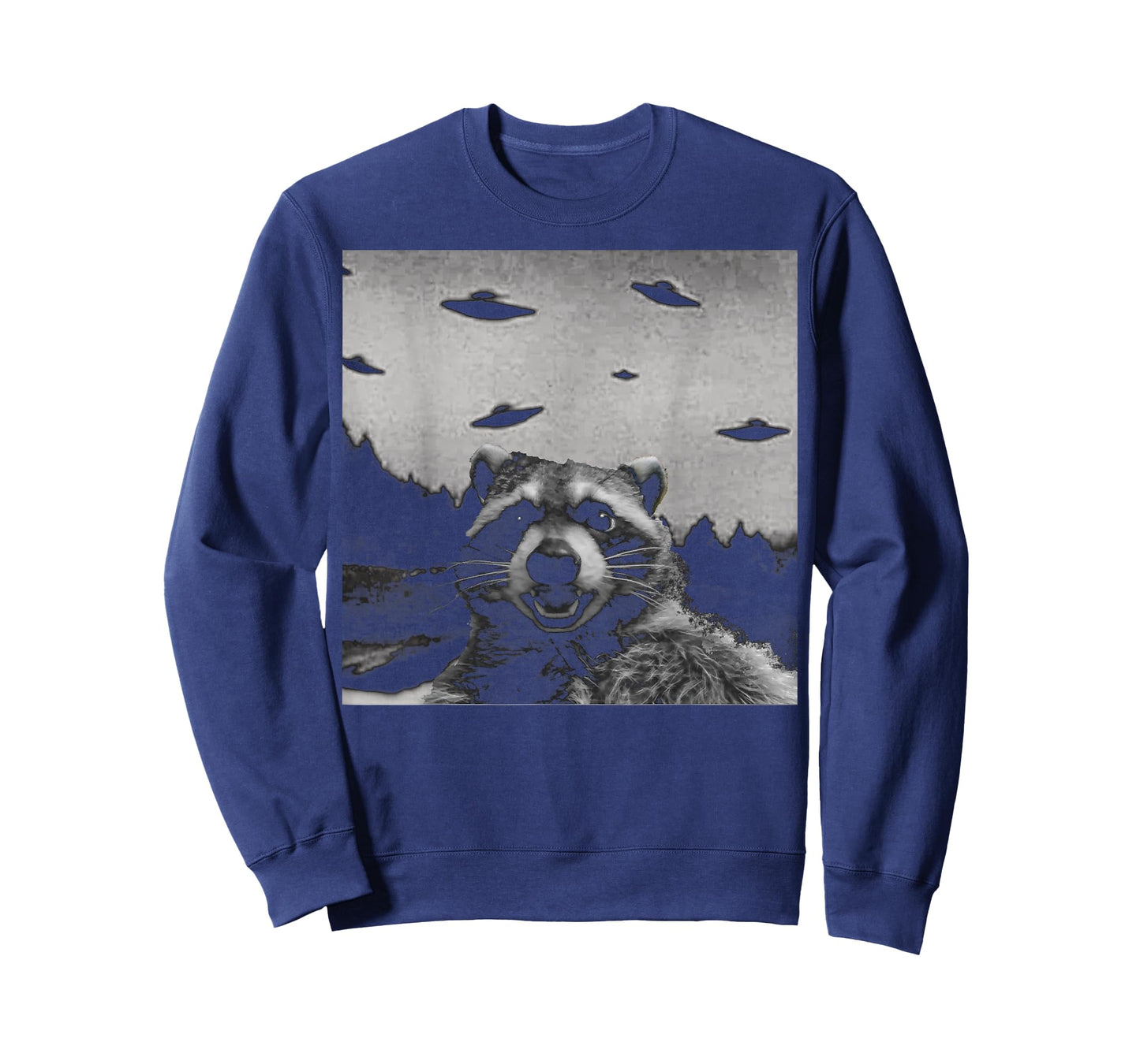 Alien UFO Funny Raccoon T-Shirt