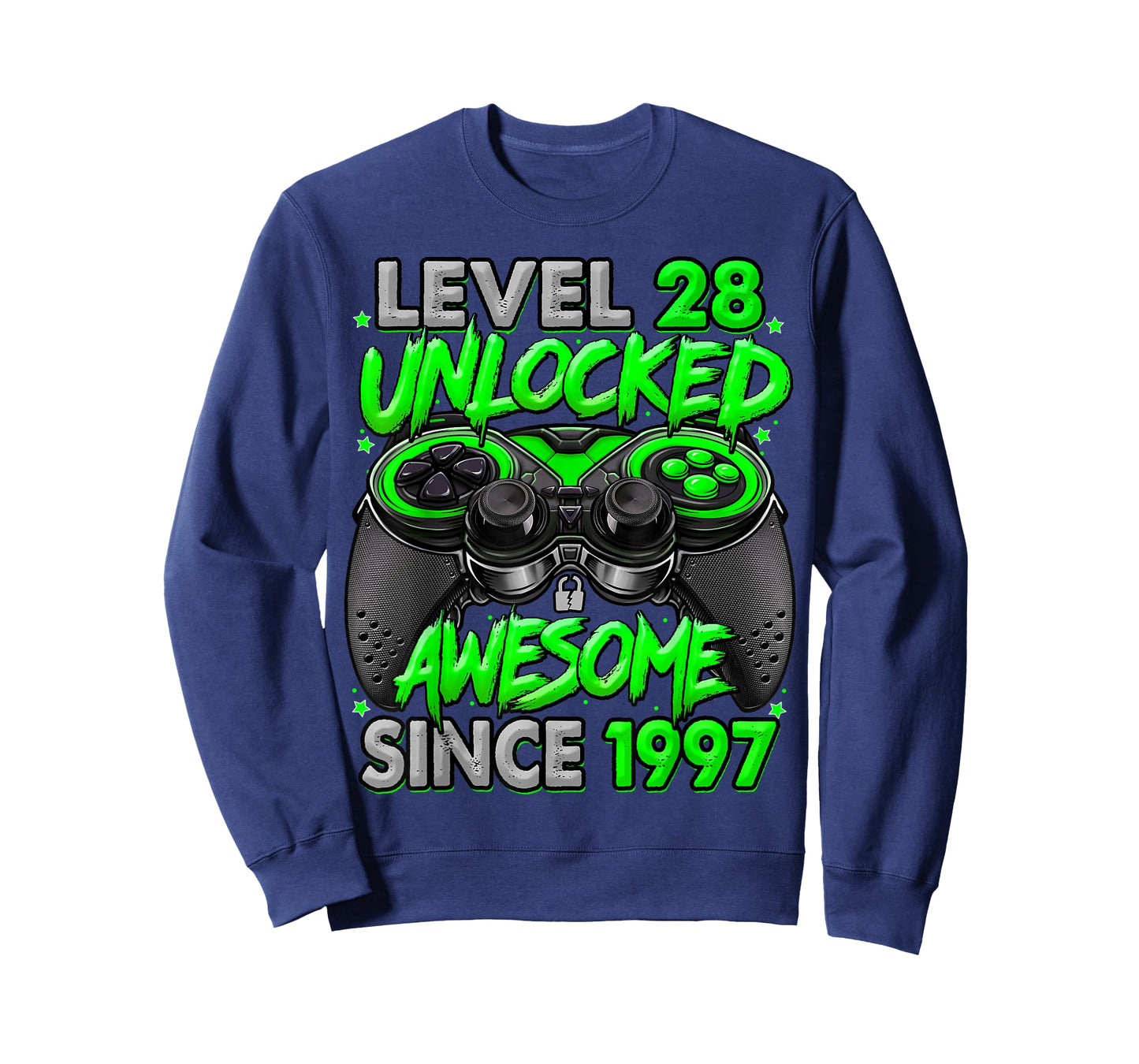Level 28 Unlocked Awesome Since 1997 28th Birthday Gaming T-Shirt