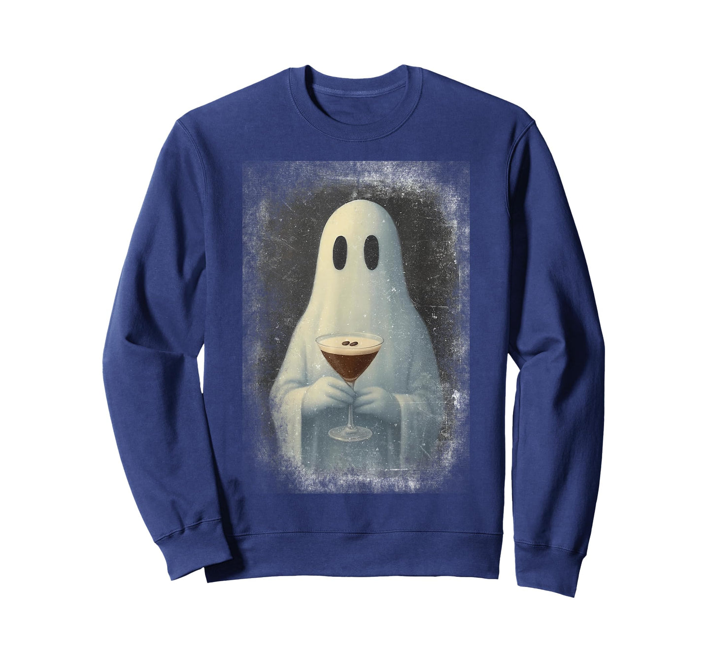 Ghost Drinking Espresso Martini Halloween Spooky Autumn Fall T-Shirt