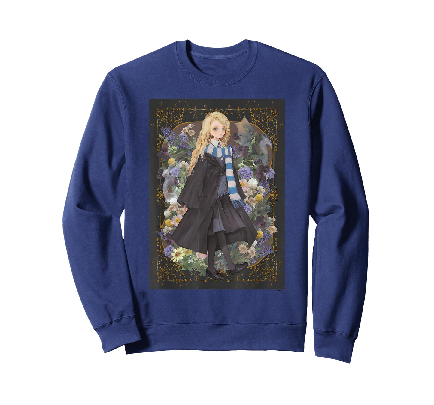 Harry Potter Deathly Hallows 2 Luna Lovegood Floral Portrait T-Shirt