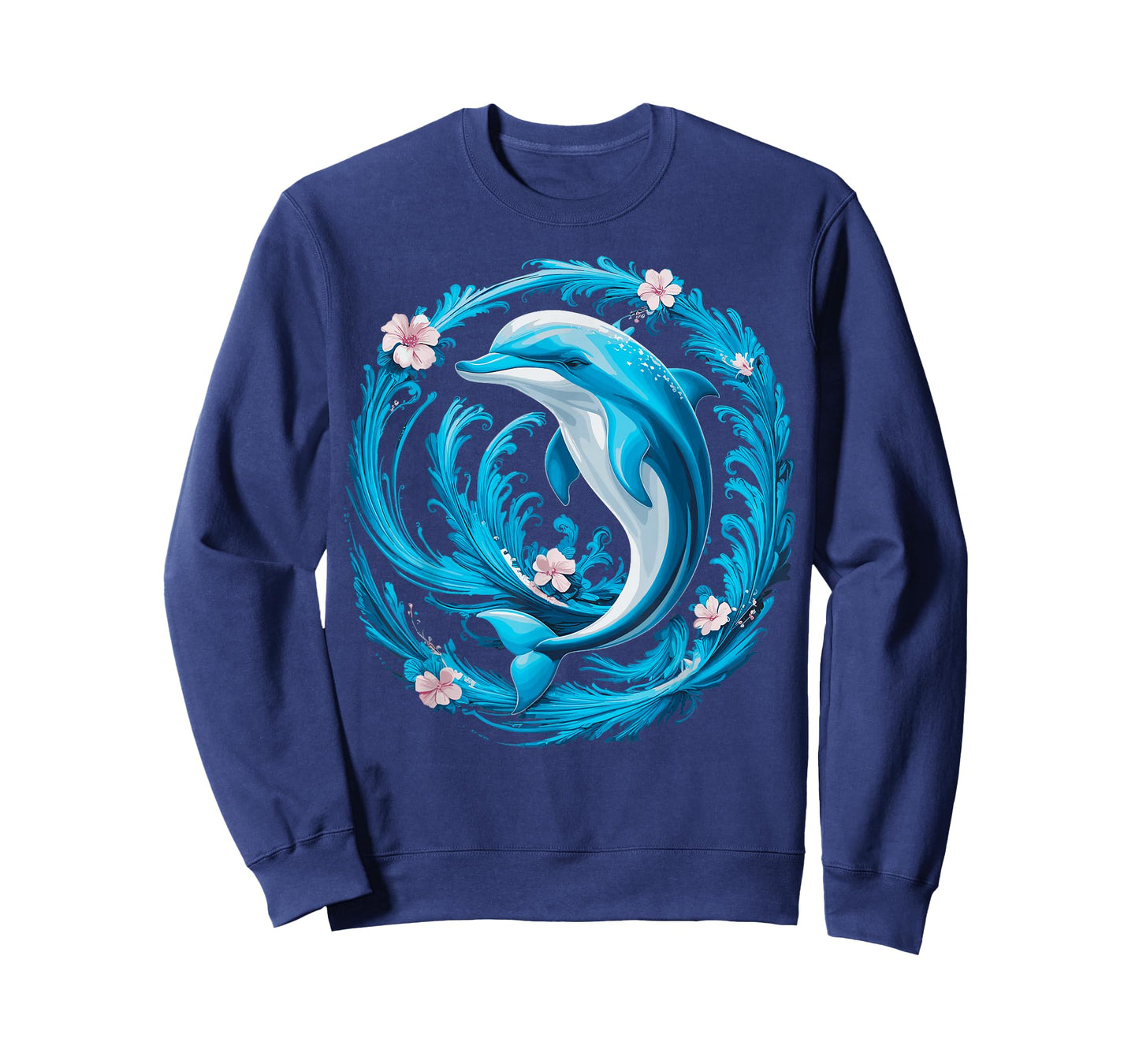 Cute Dolphin Floral T-Shirt