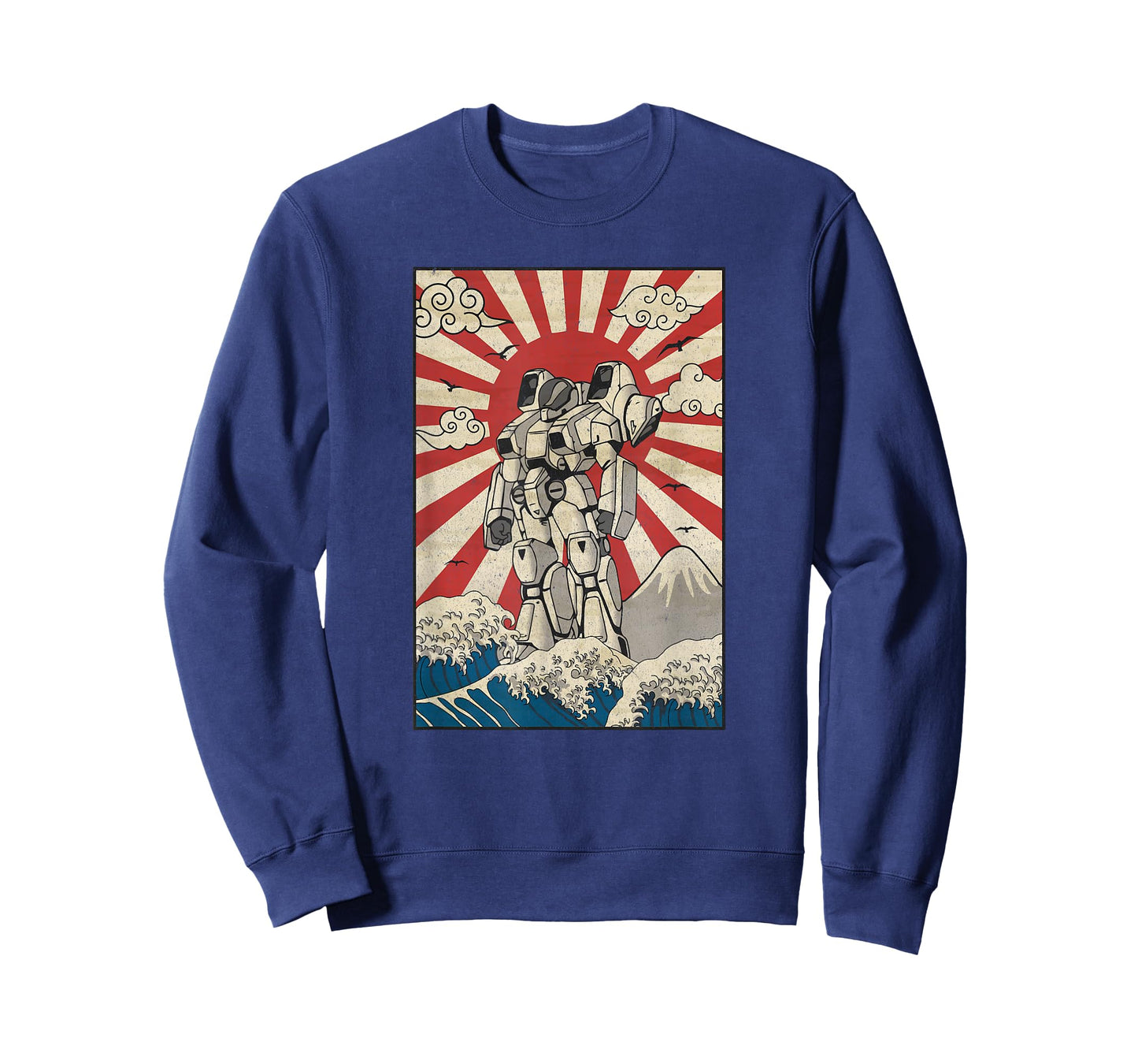 Japanese Mecha Anime Robot Kanagawa Great Wave Manga T-Shirt