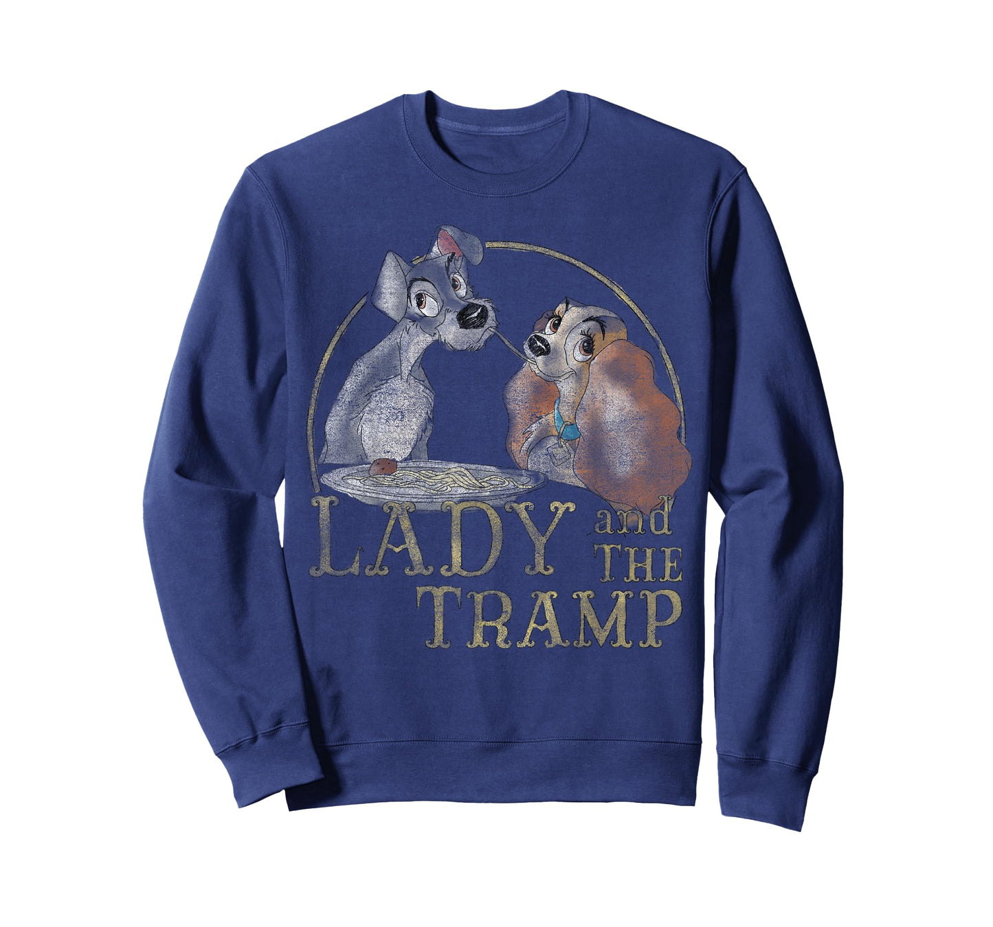 Disney The Lady and The Tramp Eating Spaghetti T-Shirt