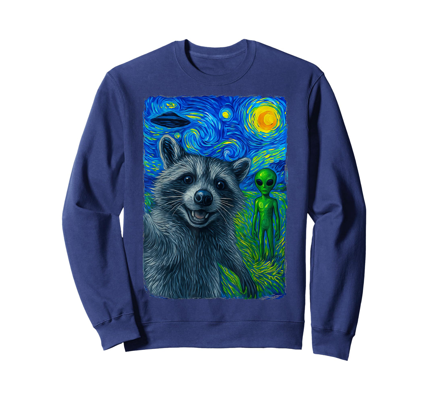 Raccoon Alien UFO Selfie T-Shirt