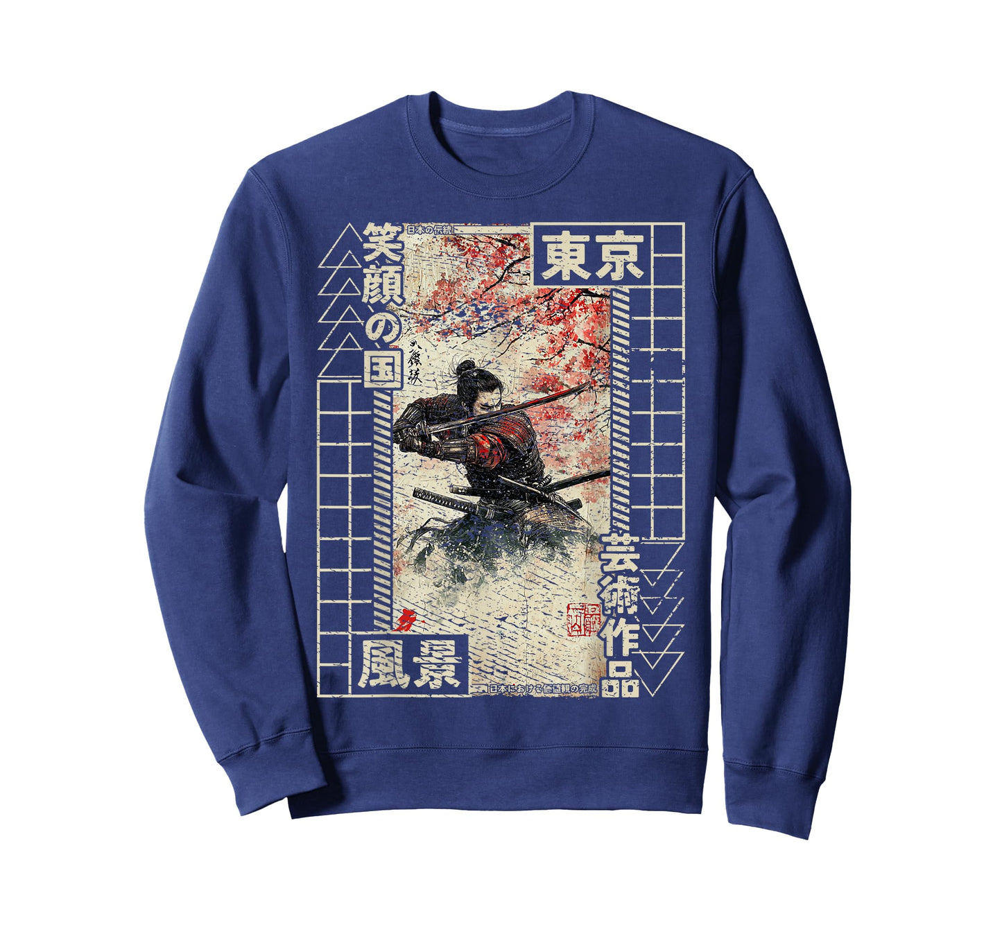 Samurai Men Traditional Japanese Woodblock Ukiyo-e Anime T-Shirt