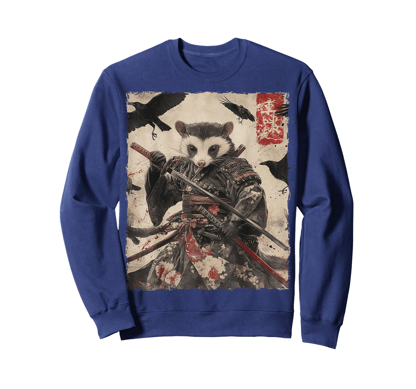 Opossum Possum Samurai Graphic Japanese Warrior Anime T-Shirt