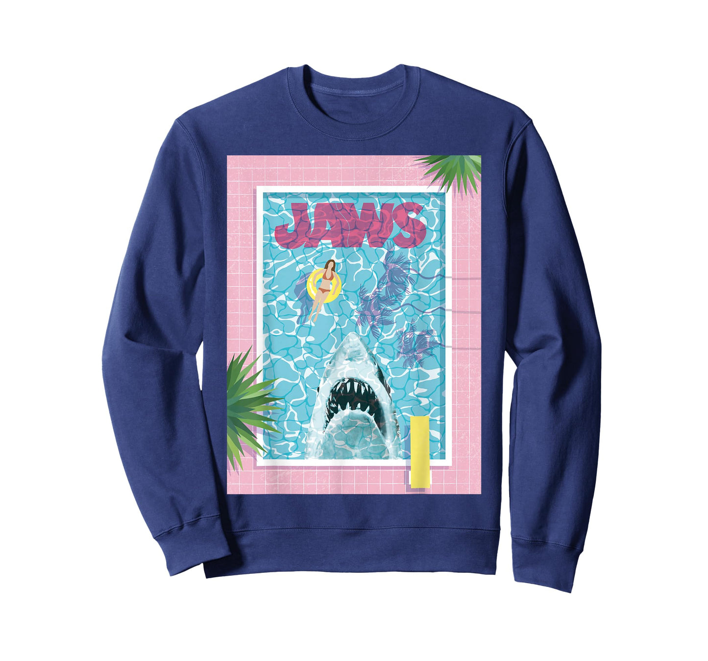 Jaws 50th Anniversary Poster Pool Front & Back T-Shirt
