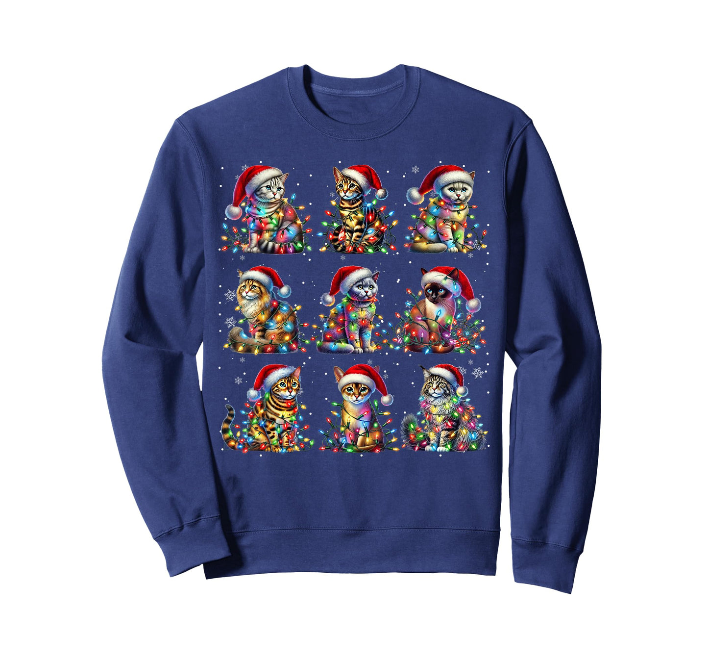 Vintage Cats Kittens Merry Christmas Pajama Xmas Squad Kids T-Shirt