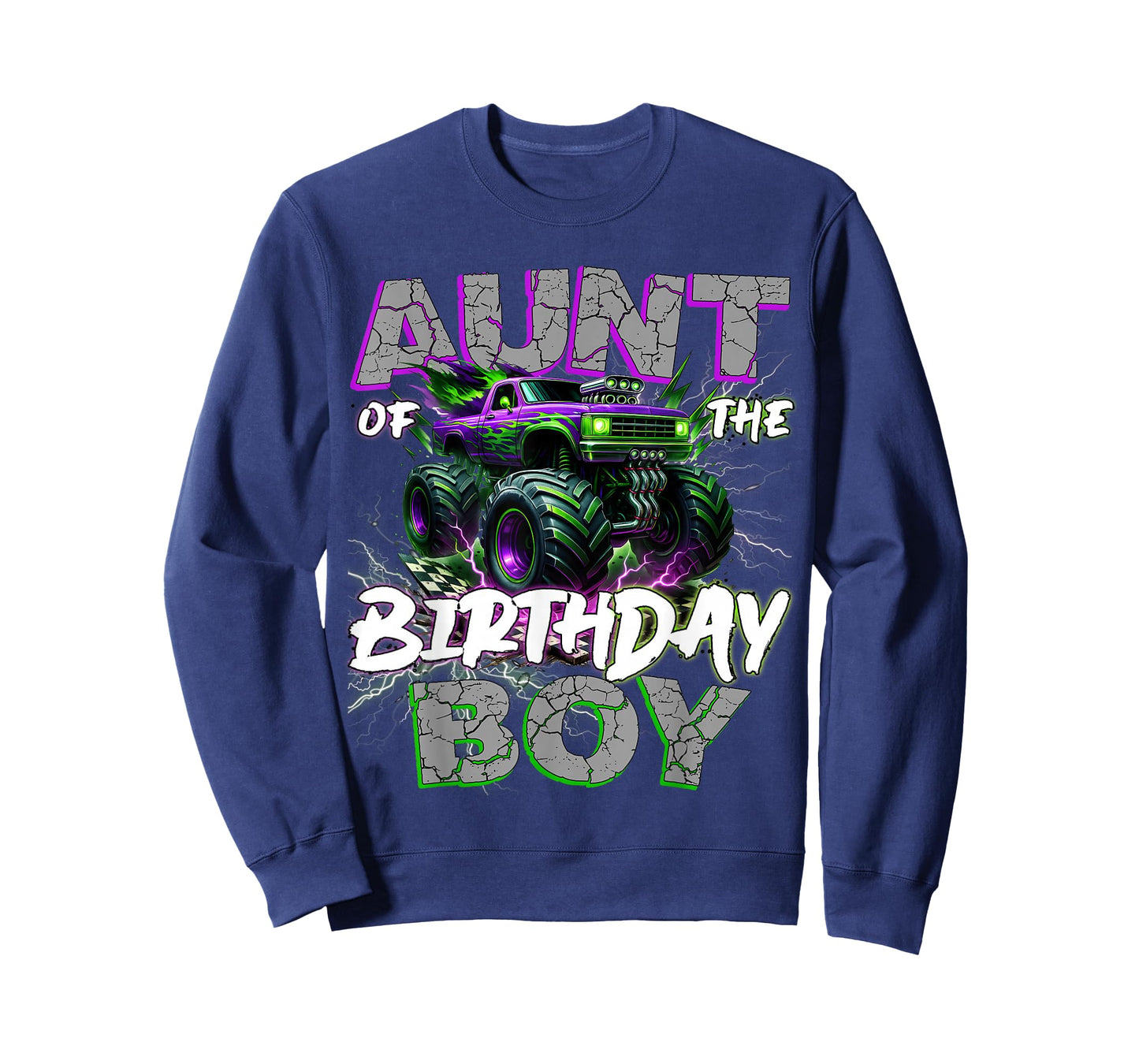 Aunt Of The Birthday Monster Truck Family Matching Party T-Shirt