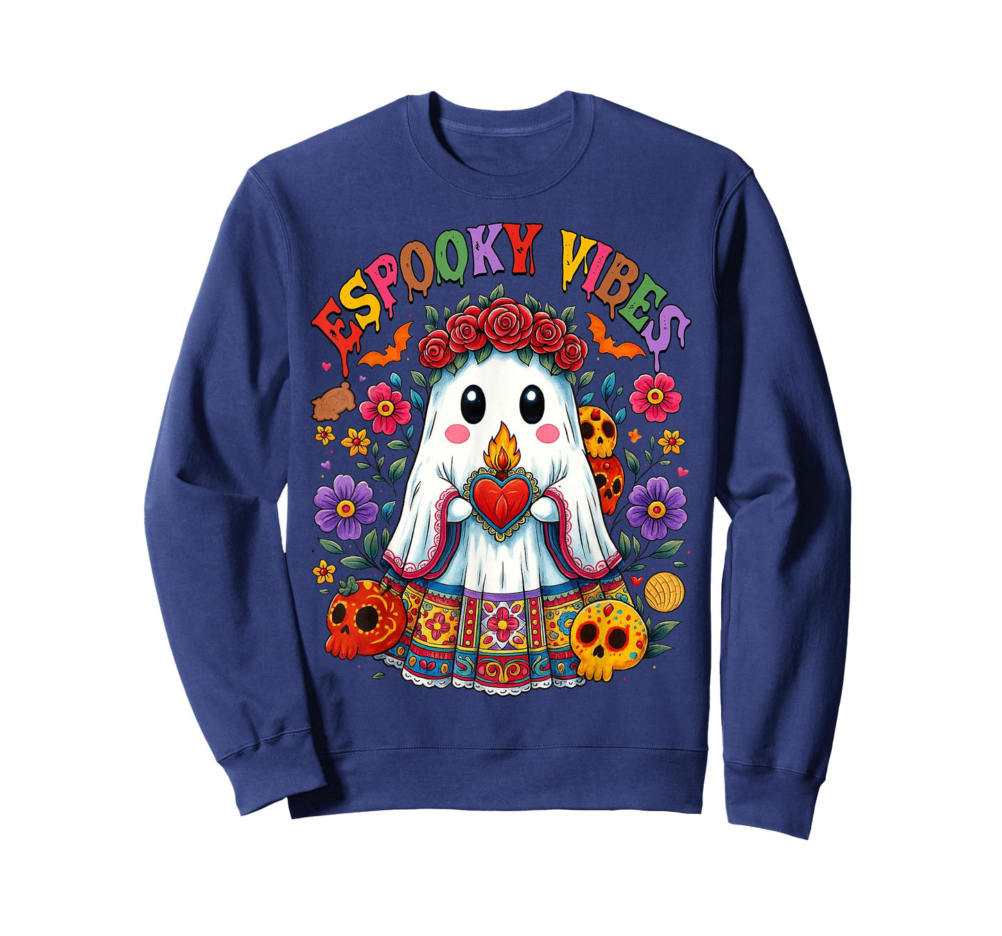 Espooky Vibes Spanish Mexican Halloween Ghost Teacher Boo T-Shirt