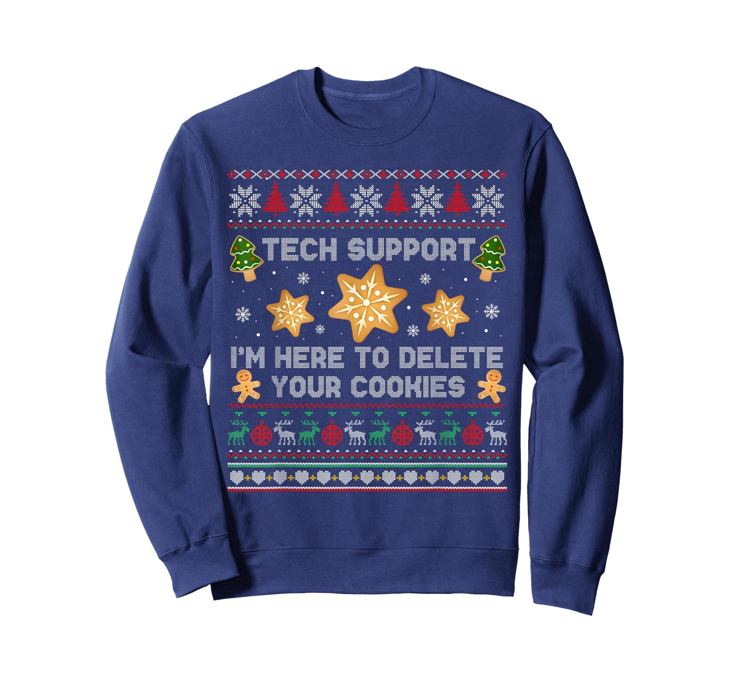 Christmas Tech Support Here to Delete Cookies Xmas Pajama T-Shirt