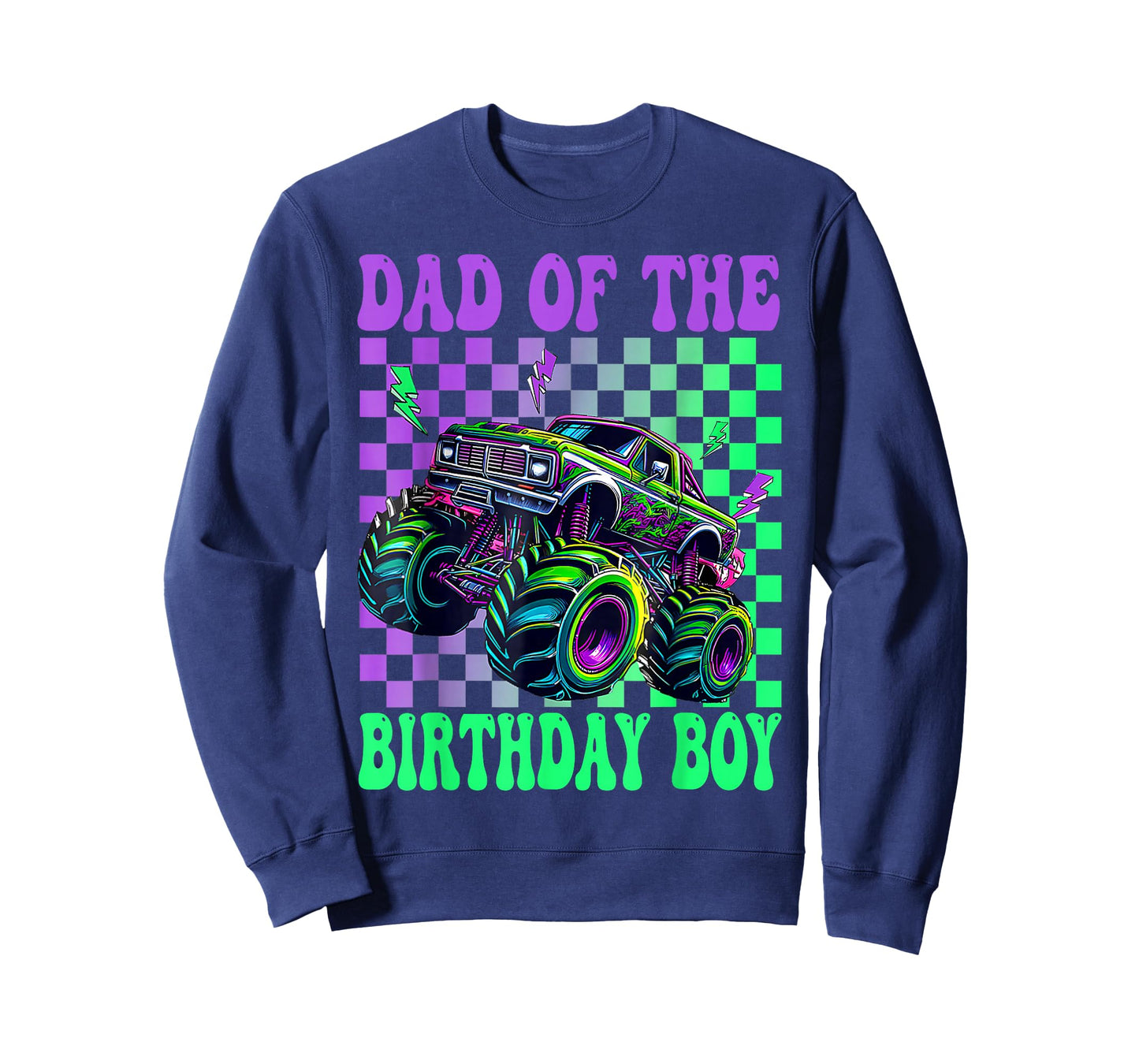 Dad of The Birthday Boy Monster Truck Birthday Novelty T-Shirt