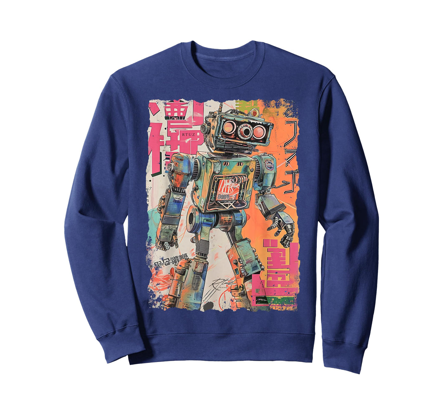 Hip Hop Y2K Vintage Hipster Edgy Urban Streetwear Robot T-Shirt