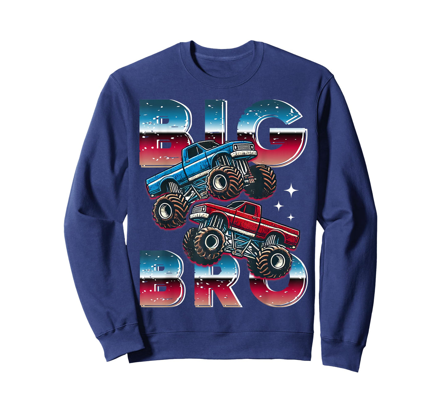 Big Bro Monster Truck Party Older Brother Matching Sibling T-Shirt