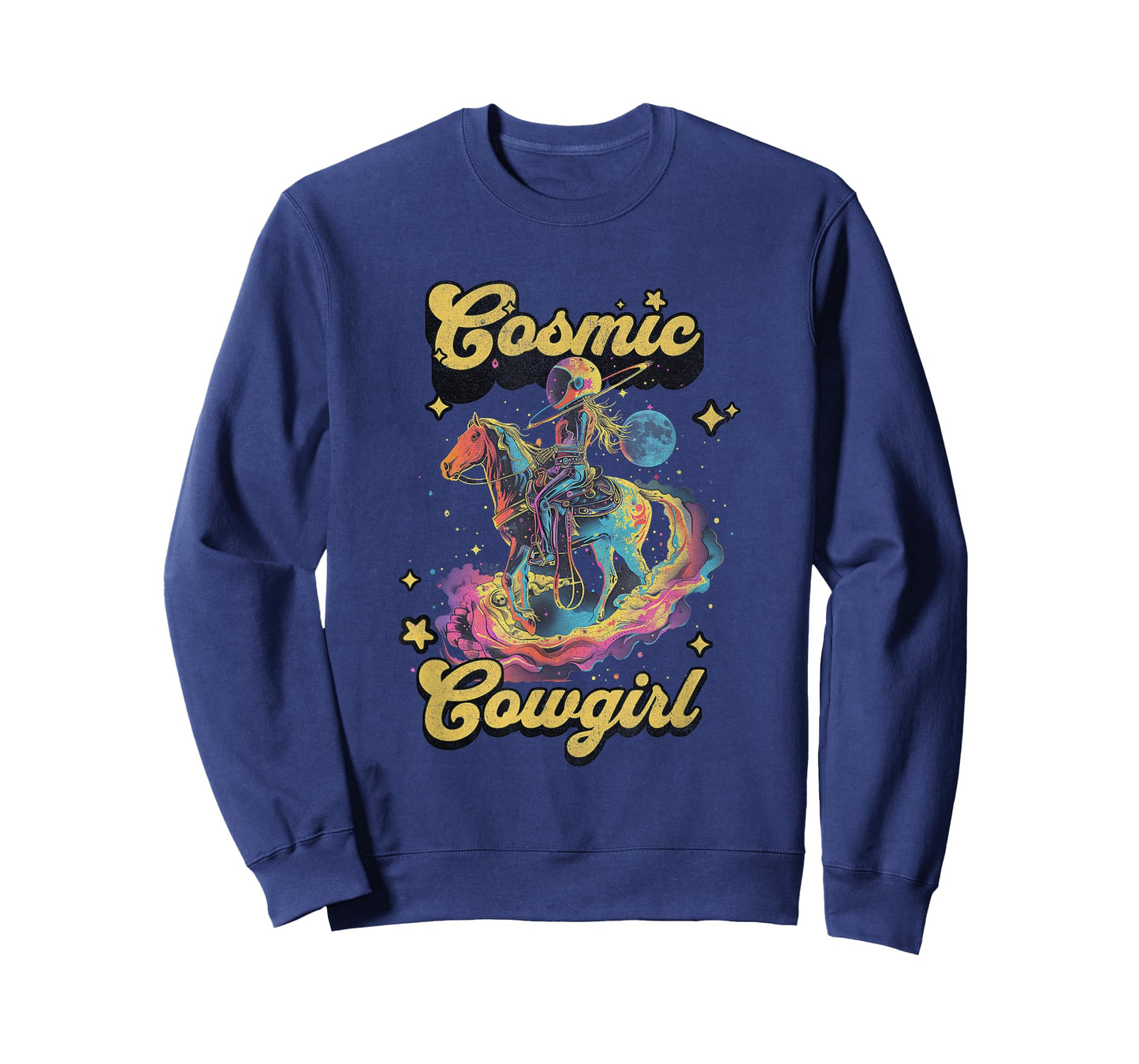 Cosmic Rodeo Howdy Western Retro Cute Cowboy Cowgirl Space T-Shirt