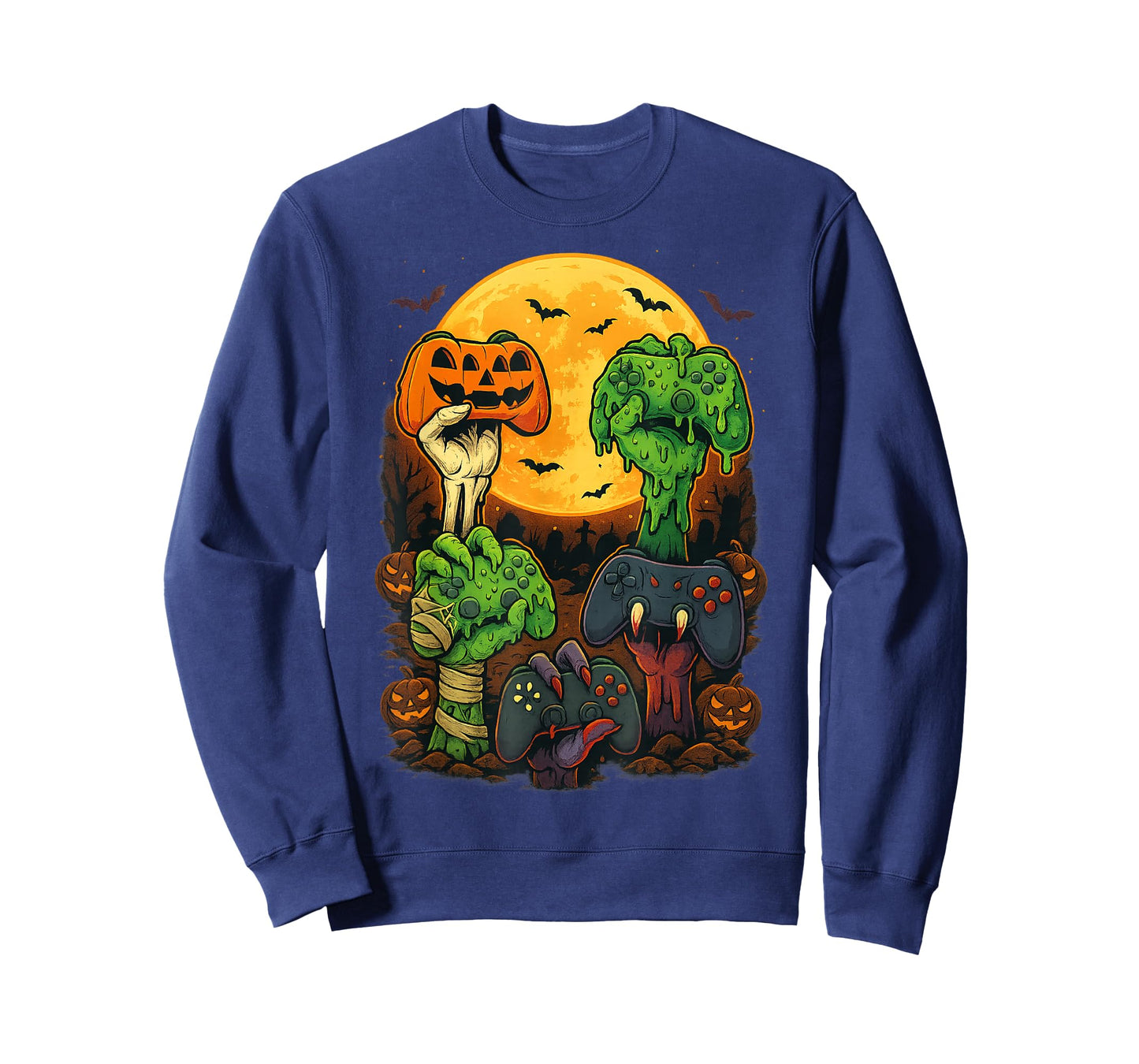 Halloween Skeleton Zombie Mummy Gaming Controller Boys Kids T-Shirt