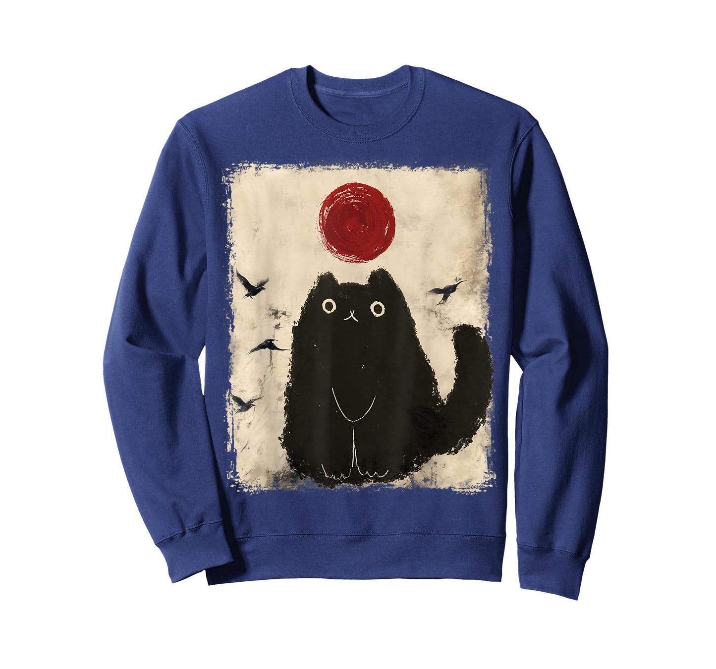 Funny Japanese Cat Black Cat Art Anime Vintage Black Cat T-Shirt