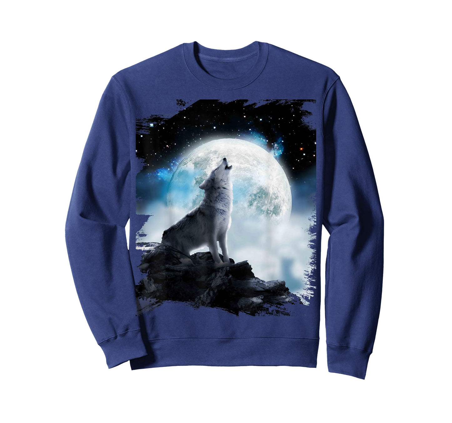 Cosmic Space Wolf Wolves Howling At Moon T-Shirt