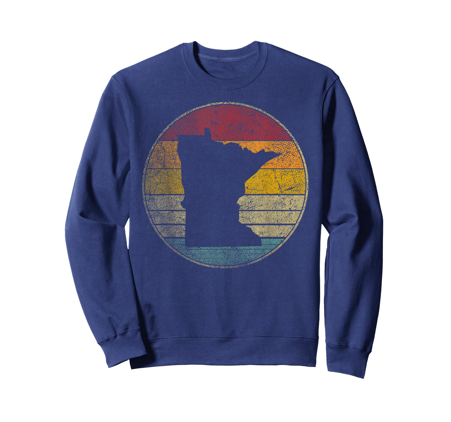 Minnesota Vintage Distressed Retro Style Silhouette State T-Shirt