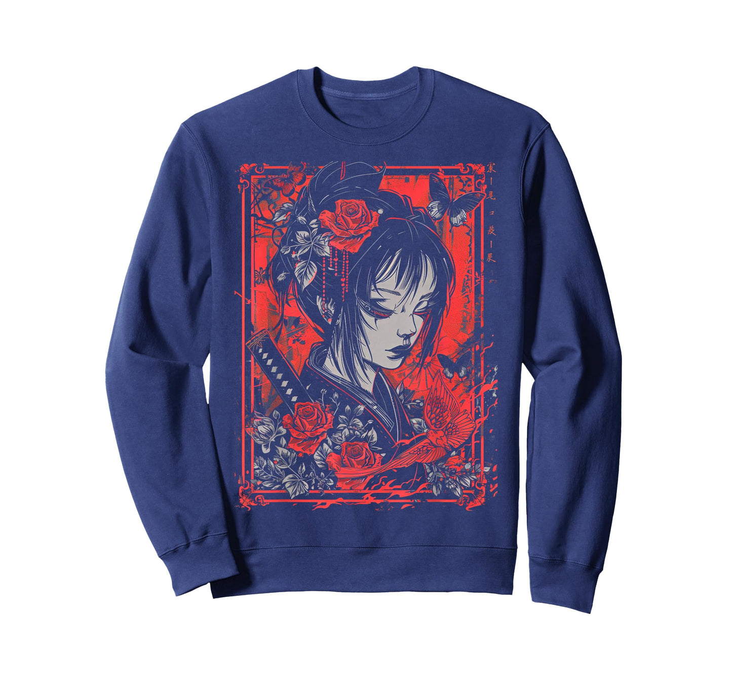 Anime Japanese Goth Cyberpunk City Samurai T-Shirt