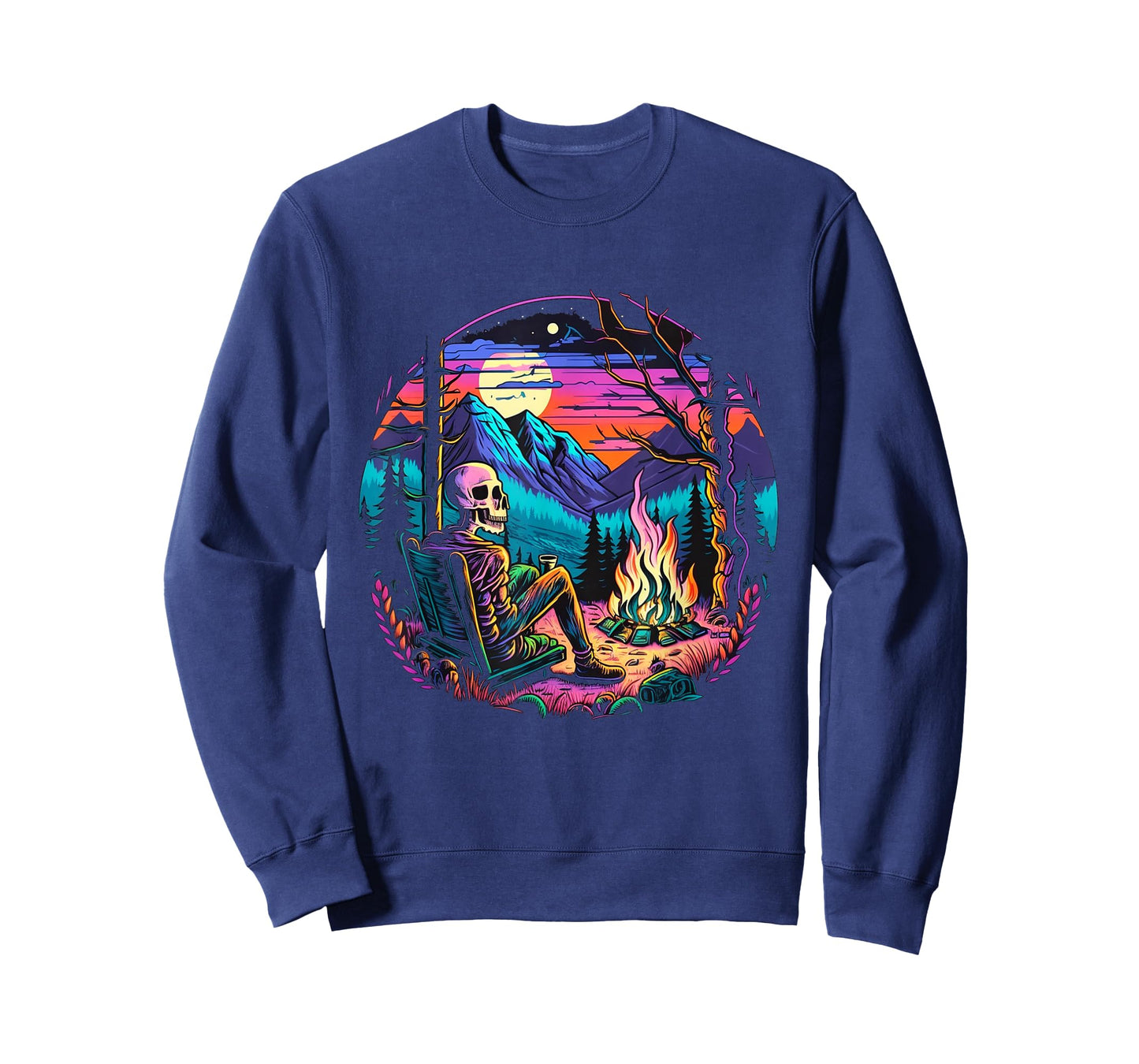 Skeleton Camping Halloween Costume Bones Camp Camper T-Shirt