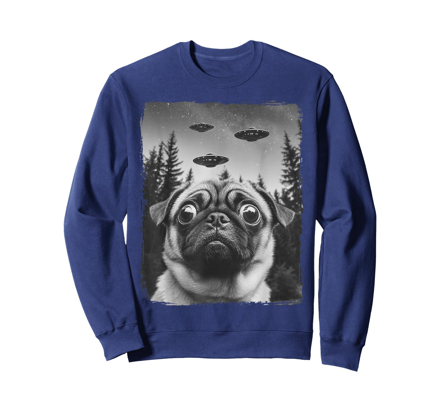Pug UFO Selfie Funny Pug T-Shirt