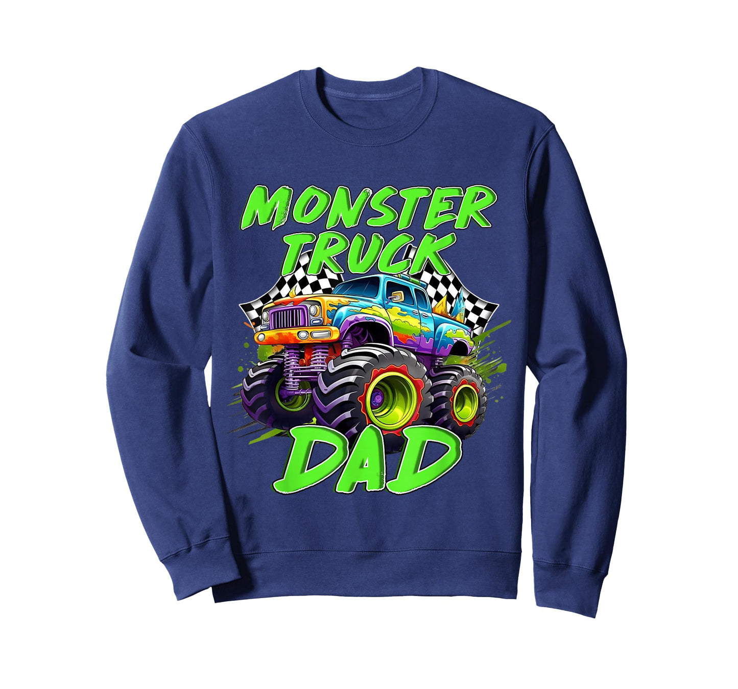 Monster Truck Dad Family Matching Birthday Party Fathers Day T-Shirt